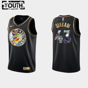 Dres Toronto Raptors Pascal Siakam 43 Nike 2021-22 Crno Golden Edition 75th Anniversary Diamond Swingman - Dječji